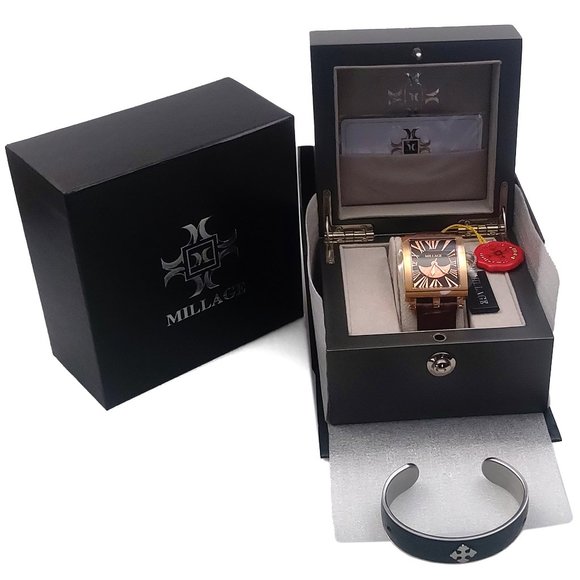 Millage The Dijon Ml0073-B Color Rose Gold Stainless Steel Swiss Watch 4326 - Picture 8 of 10